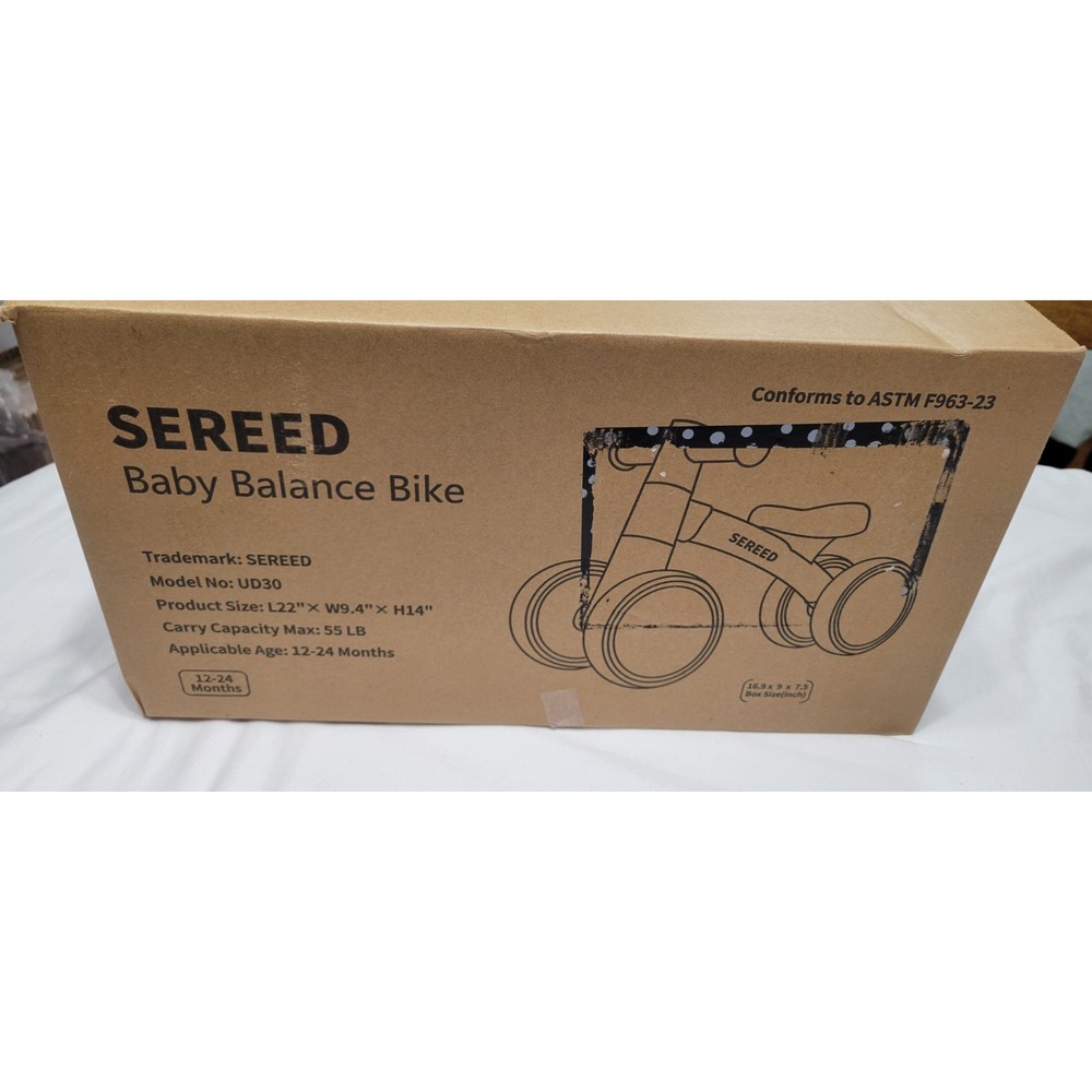 Balance Bike Pink UD30 4 Wheels for 12-24 Months Boys & Girls 2025 By SEREED - Picture 16 of 16